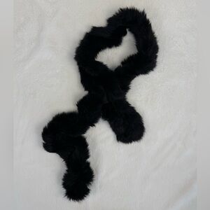 Mid Century Style Rabbit Fur Scarf with Loop